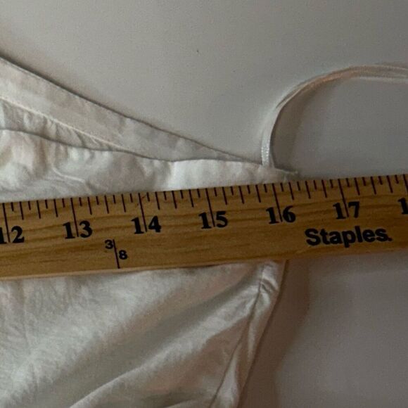 Anthropologie Midi Dress Women White Shoulder Tiered Cotton Size 6 - Picture 10 of 16